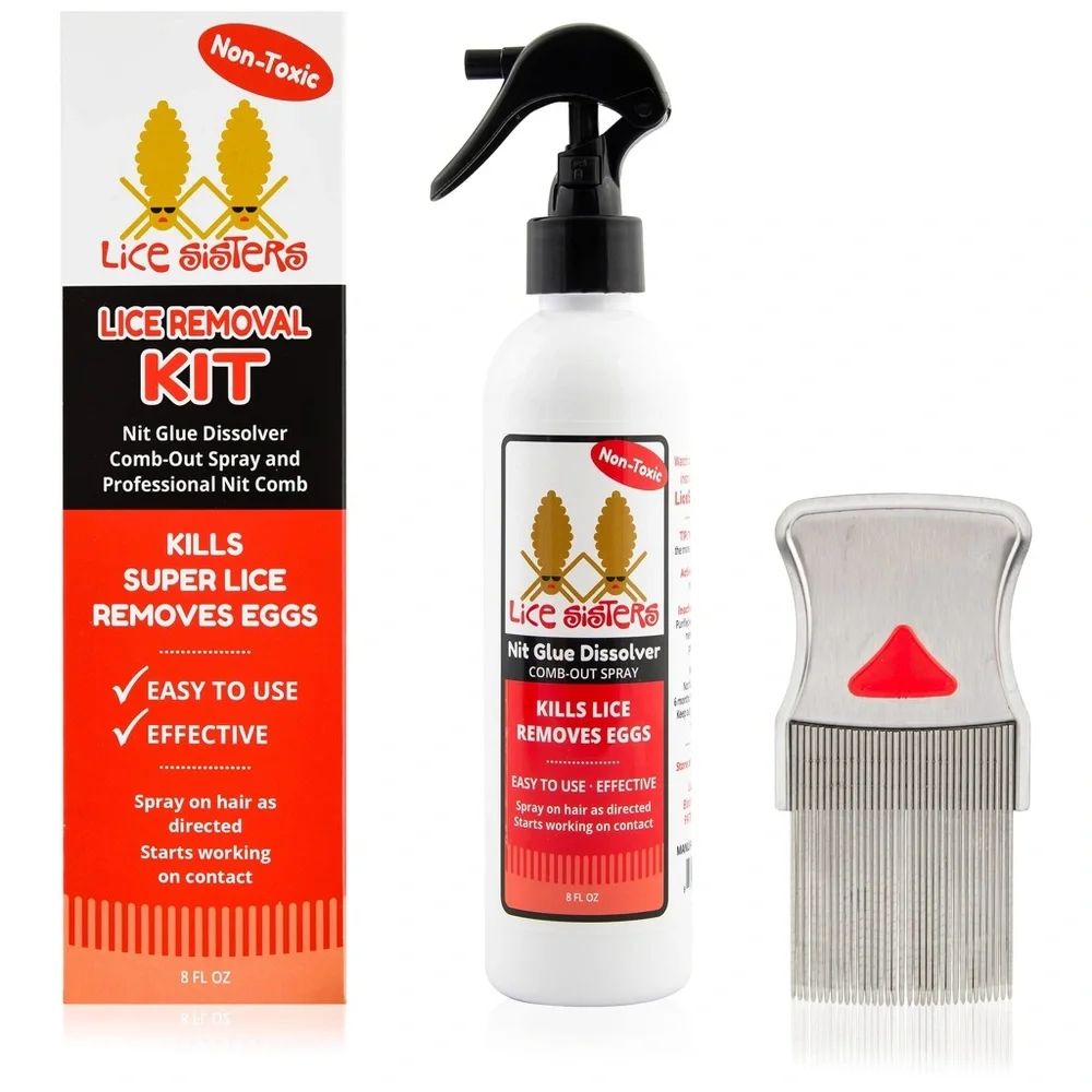 Head Lice Kit - Non-Toxic, Natural Spray Treatment, Comb, Kills Lice & Eggs